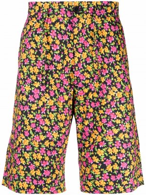 Floral-print deck shorts PAUL SMITH. Цвет: черный