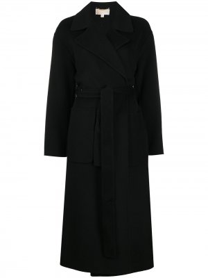 Пальто с поясом Michael Kors. Цвет: черный