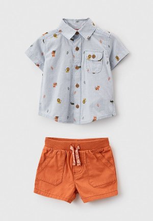 Рубашка и шорты Carter’s. Цвет: разноцветный