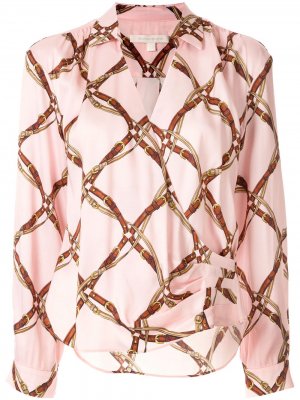 Блузка с завязками и драпировкой Jonathan Simkhai. Цвет: розовый