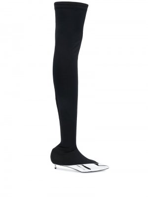 Ботфорты на каблуке Givenchy. Цвет: черный
