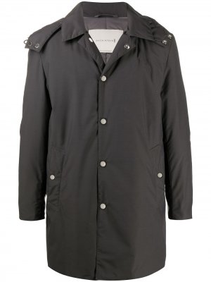 Короткое пальто Dunoon Hood Mackintosh. Цвет: серый