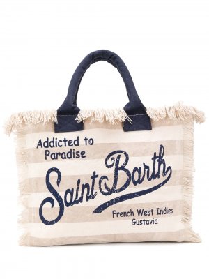 Пляжная сумка Vanity в полоску Mc2 Saint Barth. Цвет: нейтральные цвета