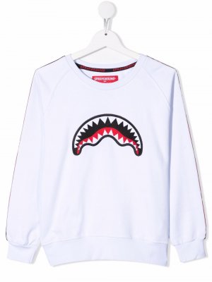 Logo-print cotton sweatshirt sprayground kid. Цвет: белый