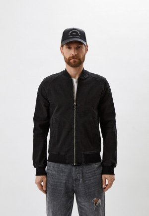 Куртка джинсовая Karl Lagerfeld. Цвет: черный