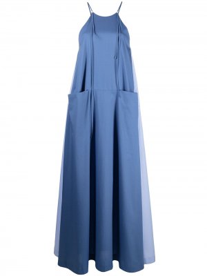 Платье с вырезом халтер Jejia. Цвет: синий
