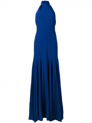 Вечернее платье с вырезом-петлей халтер Stella McCartney. Цвет: синий