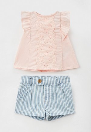 Блуза и шорты Carter’s. Цвет: разноцветный