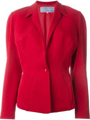 Пиджак со структурированными плечами Thierry Mugler Vintage. Цвет: красный