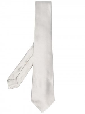 Однотонный галстук Kiton. Цвет: серый
