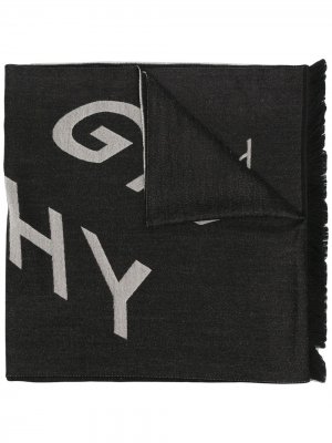 Шарф с логотипом Givenchy. Цвет: черный