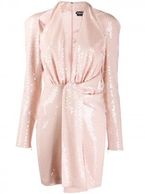 Коктейльное платье с пайетками TOM FORD. Цвет: розовый