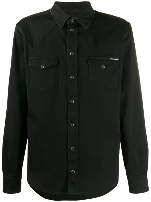 Джинсовая рубашка с карманами Dolce & Gabbana. Цвет: черный