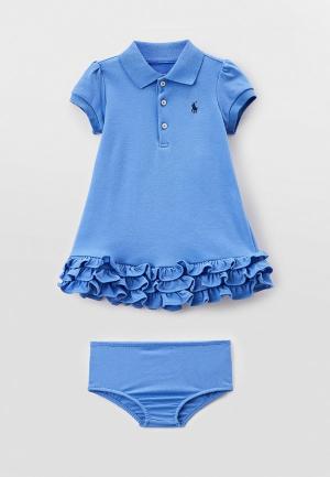 Платье и трусы Polo Ralph Lauren. Цвет: голубой