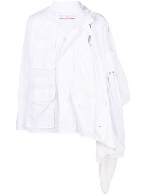 Драпированная куртка с кулиской Duran Lantink. Цвет: белый
