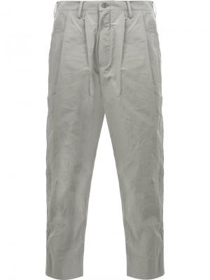 Укороченные брюки 08Sircus. Цвет: серый