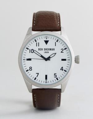 Часы с коричневым кожаным ремешком  WB074BR Ben Sherman. Цвет: коричневый