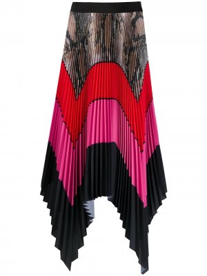 Плиссированная юбка макси в стиле колор-блок MSGM. Цвет: черный