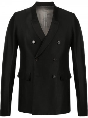 Двубортный пиджак Rick Owens. Цвет: черный