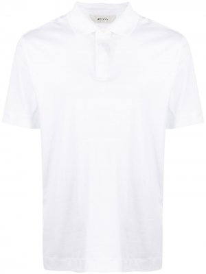 Рубашка-поло из джерси Z Zegna. Цвет: белый