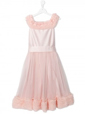 Платье с оборками Lesy. Цвет: розовый