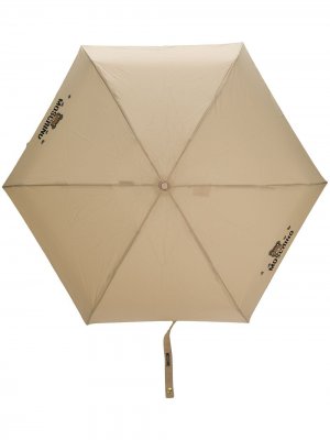 Зонт с логотипом Moschino. Цвет: нейтральные цвета
