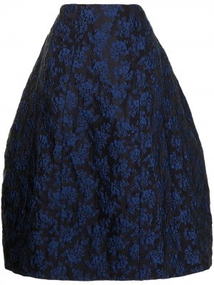 Жаккардовая юбка миди Simone Rocha. Цвет: синий