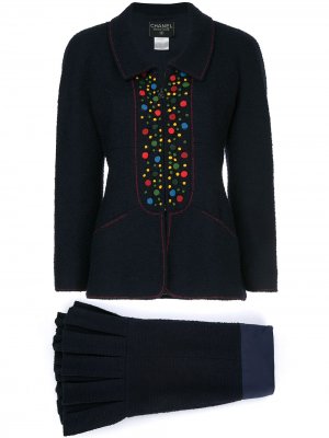 Костюм с пиджаком и юбкой Chanel Pre-Owned. Цвет: синий