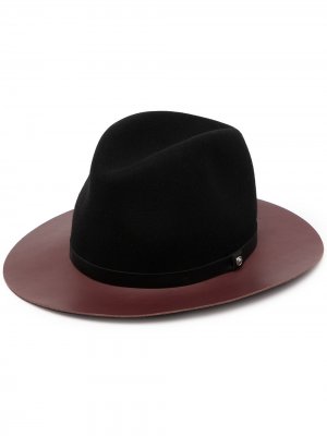 Шляпа-федора в двух тонах Rag & Bone. Цвет: черный