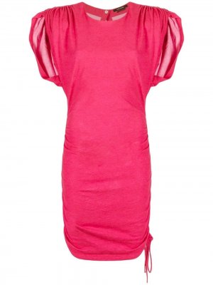 Приталенное платье с разрезами на рукавах Isabel Marant. Цвет: красный