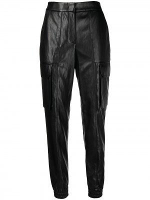 Зауженные брюки из искусственной кожи Juun.J. Цвет: черный