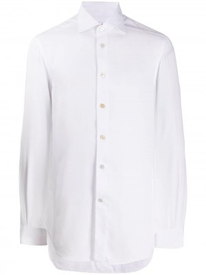 Рубашка с заостренным воротником Kiton. Цвет: белый