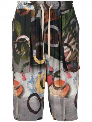 Длинные шорты с принтом Vivienne Westwood. Цвет: зеленый