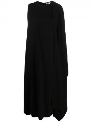 Платье-кейп асимметричного кроя с драпировкой AMBUSH. Цвет: черный