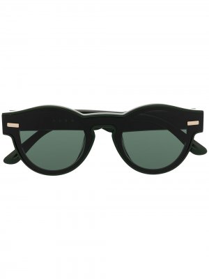 Солнцезащитные очки Block в круглой оправе Marni Eyewear. Цвет: зеленый