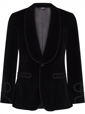 Однобортный пиджак строгого кроя Dolce & Gabbana. Цвет: черный