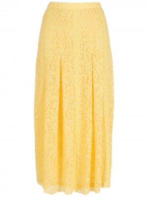 Кружевная юбка миди Nk. Цвет: желтый
