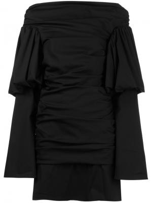 Платье мини с оборкой Cissy Strut Ellery. Цвет: черный