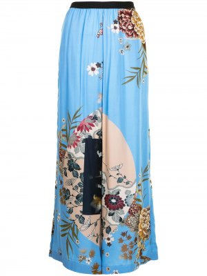 Широкие брюки с цветочным принтом Antonio Marras. Цвет: синий