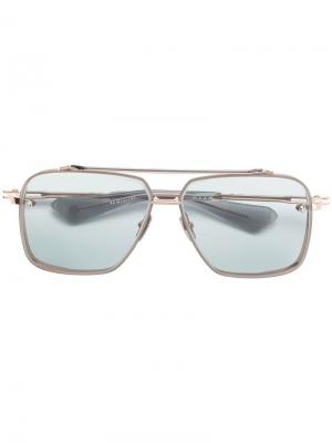 Солнцезащитные очки в квадратной оправе Dita Eyewear. Цвет: серый