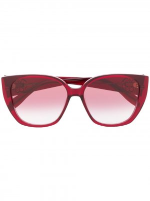 Солнцезащитные очки в оправе кошачий глаз Alexander McQueen Eyewear. Цвет: красный