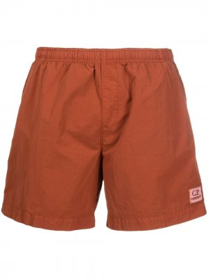 Плавки-шорты с нашивкой-логотипом C.P. Company. Цвет: оранжевый