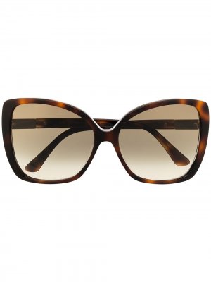 Солнцезащитные очки Becky/F/S в оправе бабочка Jimmy Choo Eyewear. Цвет: коричневый