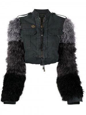 Джинсовая куртка со съемными рукавами Mr & Mrs Italy. Цвет: серый