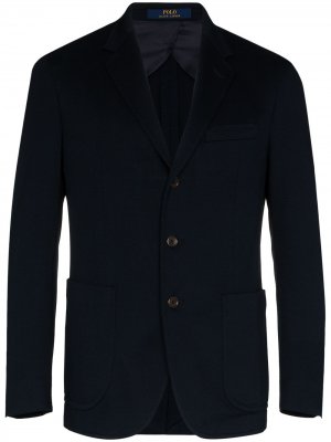 Однобортный пиджак Polo Ralph Lauren. Цвет: синий