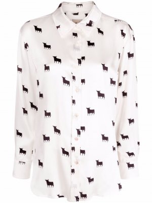LAutre Chose блузка с узором L'Autre. Цвет: белый