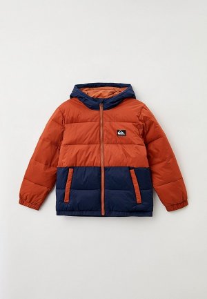 Куртка утепленная Quiksilver. Цвет: оранжевый