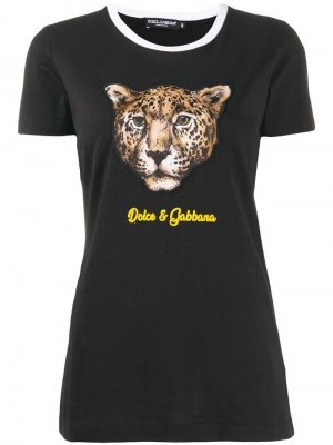 Футболка с принтом Dolce & Gabbana. Цвет: черный
