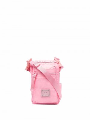 Мини-сумка через плечо с логотипом Acne Studios. Цвет: розовый
