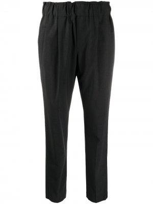 Укороченные брюки с эластичным поясом Brunello Cucinelli. Цвет: черный